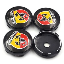 Coprimozzo Loghi ruota 60mm tappetti completi Fiat Abarth 500 spider 124 695 595