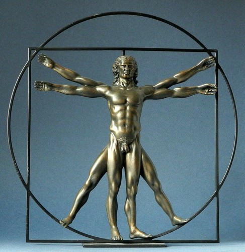 Statuetta uomo vitruviano - statuetta,