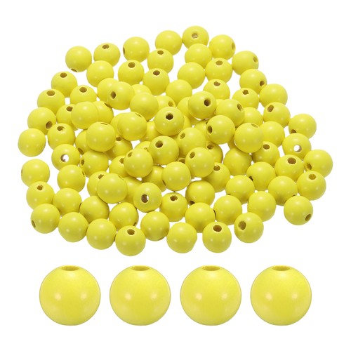 100 perline gialle tonde - , in