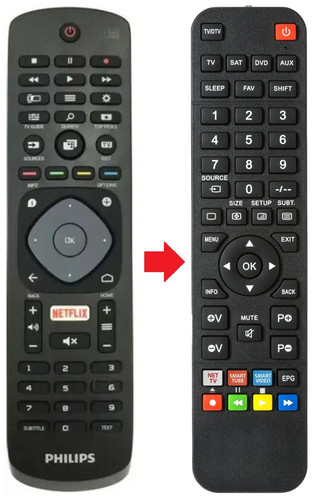 Telecomando adatto per philips - adatto,