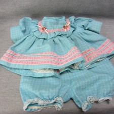 Vintage Cabbage Patch Kid Cornsilk bambola rosa verde acqua vestito 165H vestito di ricambio