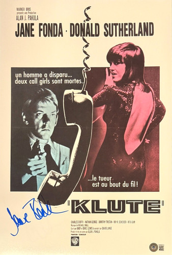 Foto poster film klute - , firmato