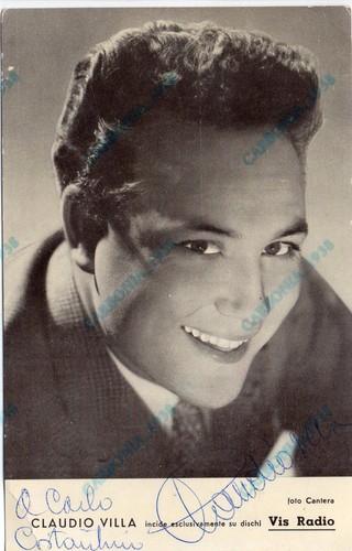 Autografo cantante claudio - autografo,