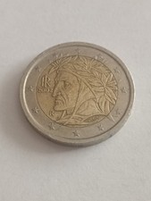 Moneta Rara da Collezione - 2 Euro Dante Alighieri 2002 con Errore di Conio