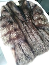 PELLICCIA VOLPE ARGENTATA TAGLIA 44/46 VERA PELLE GIACCA VINTAGE MADE IN ITALY