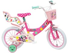 Disney Minnie Bicicletta 14 Pollici Bambina Fuxia con Paperina