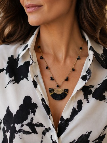 Collana uncinetto filo lurex - uncinetto, e