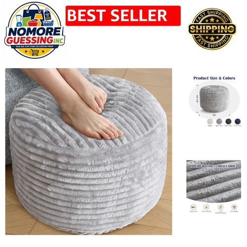 Compact round pouf - round,