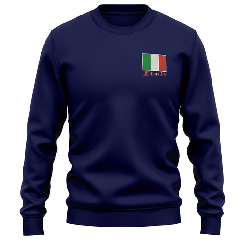 Felpa unisex italia ricamo - italia,