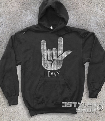 Felpa unisex corna heavy metal - unisex,