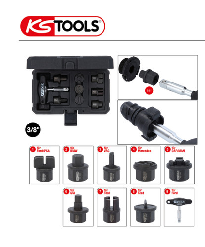 Tools set di profili - ks, 3/8"