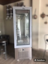 Vetrina refrigerata gelateria e pasticceria con ruote e 5 mensole in vetro 