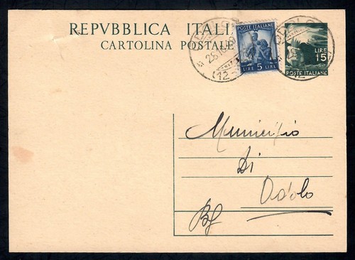 Storia postale repubblica 1949 - storia,