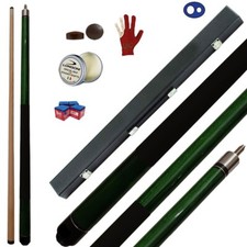 Stecca Pool Jolly verde due pezzi  lunghezza stecca 145 cm  diametro cuoio 13 mm