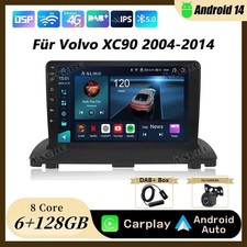 6+128G Android14 autoradio GPS FM/AM RDS DAB+ Kam Carplay per Volvo XC90 2004-14