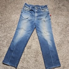 Alviero Martini Vintage Mens Size 36 Thrashed Jeans Stained Patched 
