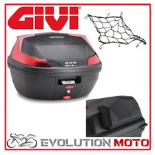 VALIGIA BAULETTO PORTA CASCO MOTO SCOOTER DA 37LT NERO CON SCHIENALINO E RETE GI