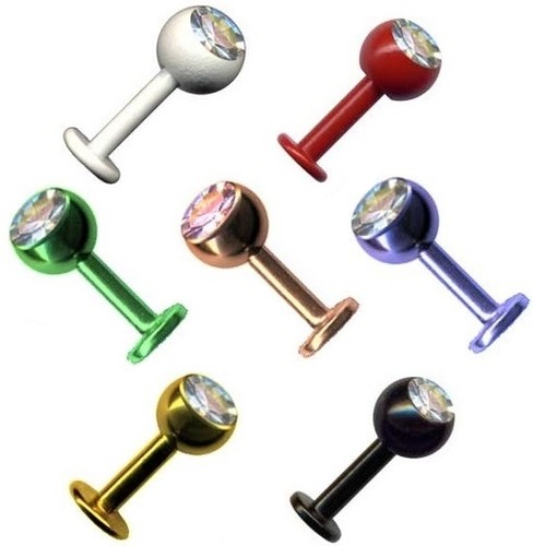 Piercing labret stecker - piercing, con