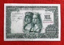 1000 pesetas 1957 billete - pesetas,