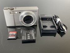 Fotocamera digitale Ricoh CX1 9,2MP argento carica batteria scheda SD funzionante