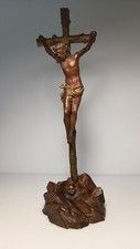 Antico Crocifisso Cristo In Legno 1800