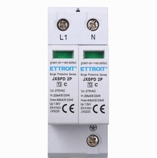 SCARICATORE LIMITATORE DI SOVRATENSIONE 2 MODULI TIPO T2 2P 20KA-40KA SPD A L...