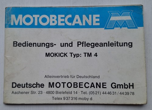 Motobecane mokick tipo 4 - motobecane, tm