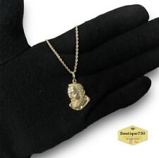 Collana Fune Con Padre Pio Oro 18kt 750% Spedizione Internazionale Veloce