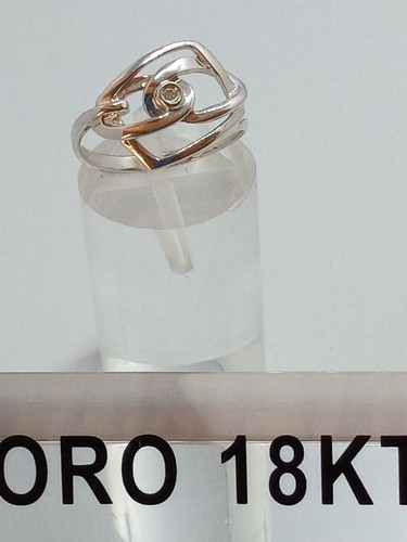 Anello oro bianco 750 kt - anello,