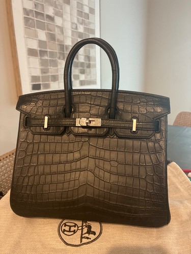 Black matte crocodile - black,