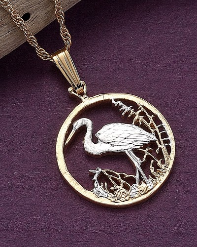 Ciondolo uccellino - , (egret)