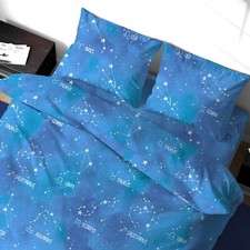 COPRILETTO ESTIVO ZODIACO BLU PIQUET  100% COTONE MADE IN ITALY