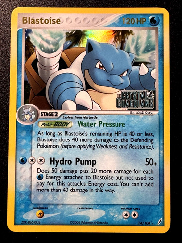 Blastoise 100 crystal - blastoise, 14/100