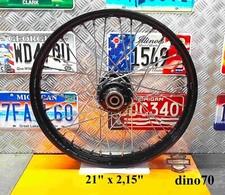 Harley Davidson cerchio ruota anteriore nero raggi  21" x 2,15" Softail Dyna WG
