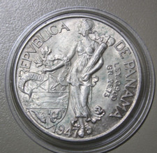 Panama 1 Balboa 1947 Argento