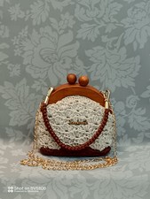 Borse donna lavorate a uncinetto. Borsa clutch. Fatta a mano. Borsa donna.