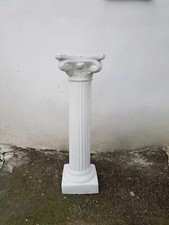 COLONNA CON CAPITELLO BASE IN CEMENTO E POLVERE DI MARMO DA GIARDINO ESTERNO/INT
