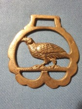 animale ottone vintage anche finimento per sella da cavallo raffigura un uccello