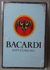 Targa in latta Bacardi 30 cm x