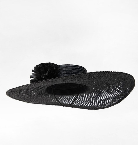 Cappello zara rafia floreale - cappello,