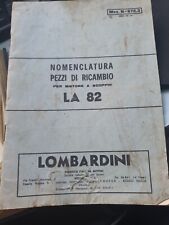 COPIA DA ORIGINALE MOTORE LOMBARDINI LA 82 NOMENCLATURA PEZZI DI RICAMBIO LA 82