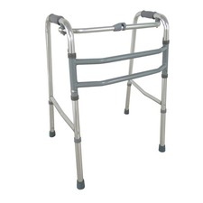 Deambulatore girello per anziani in alluminio pieghevole grigio Art. AD-N46