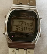 RARO Citizen seven dual time chronograph quarzo digitale ST-4036 ORIGINALE 1980s