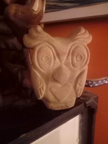 Scultura pietra gufo - gufo, in