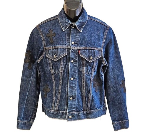 Giacca jeans chrome hearts - giacca,