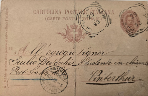 Cartolina 1898 diano marina - 1898,