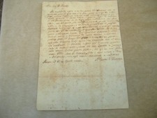 LETTERA AUTOGRAFA PARMA 1828 EDUCATORE E PATRIOTA PIACENTINO GIUSEPPE TAVERNA