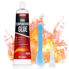 Silicone Alta Temperatura per Stufe, 100 Ml Silicone Nero Sigillante, Colla Alte