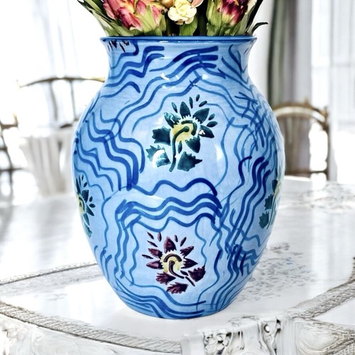 Vaso terracotta blu con - terracotta,