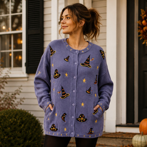 Maglione cardigan cappello - cardigan,